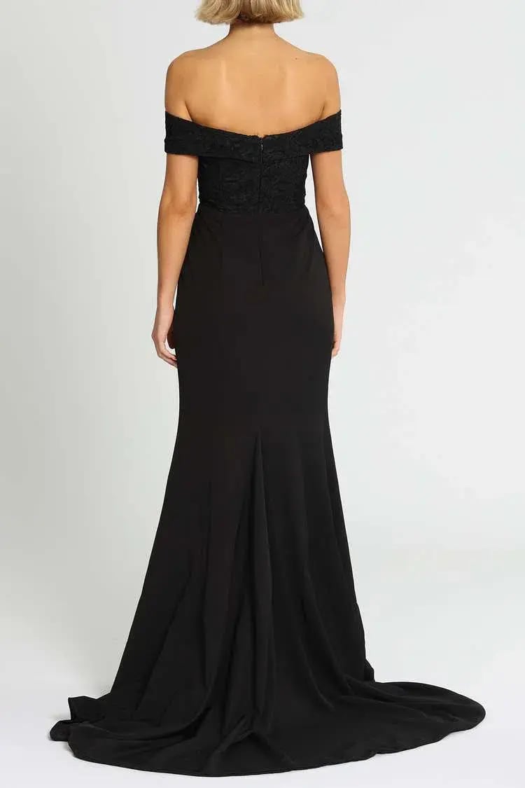 Samantha Rose Gia Lace Bodice Gown Black Size 16 photo 3