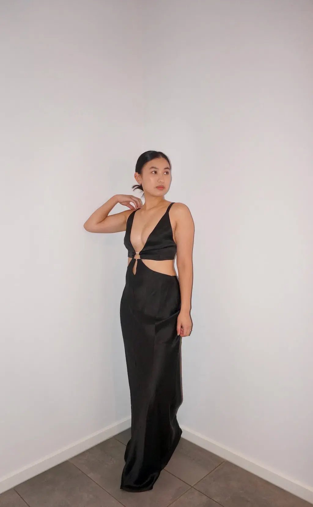 Bec and Bridge Felix V Maxi Dress Black Size 10 photo 2