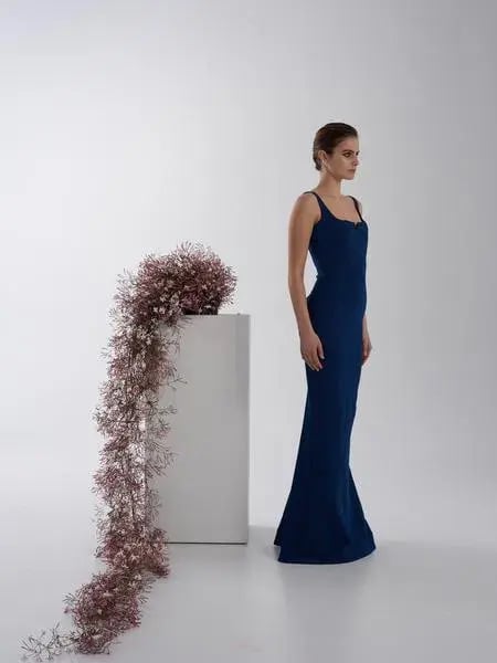 Rachel Gilbert Anneke Gown Navy Size AU 8 photo 5