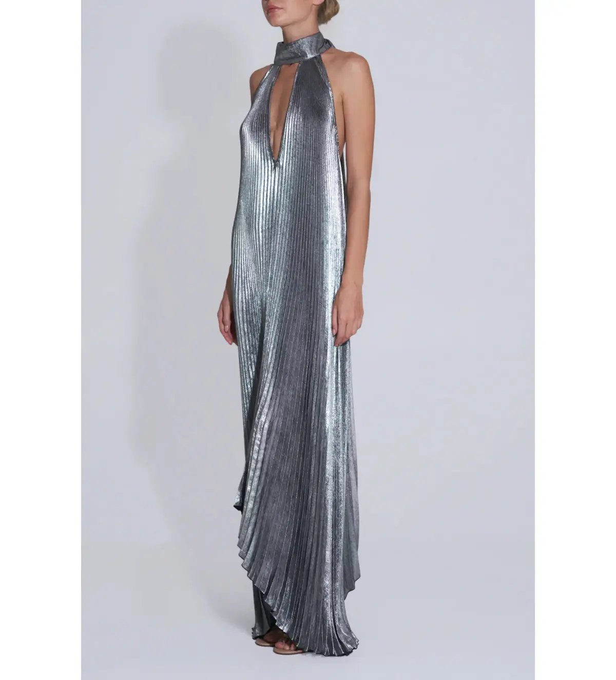 L'Idee Opera Gown Gunmetal Shimmer Size AU 8 photo 2