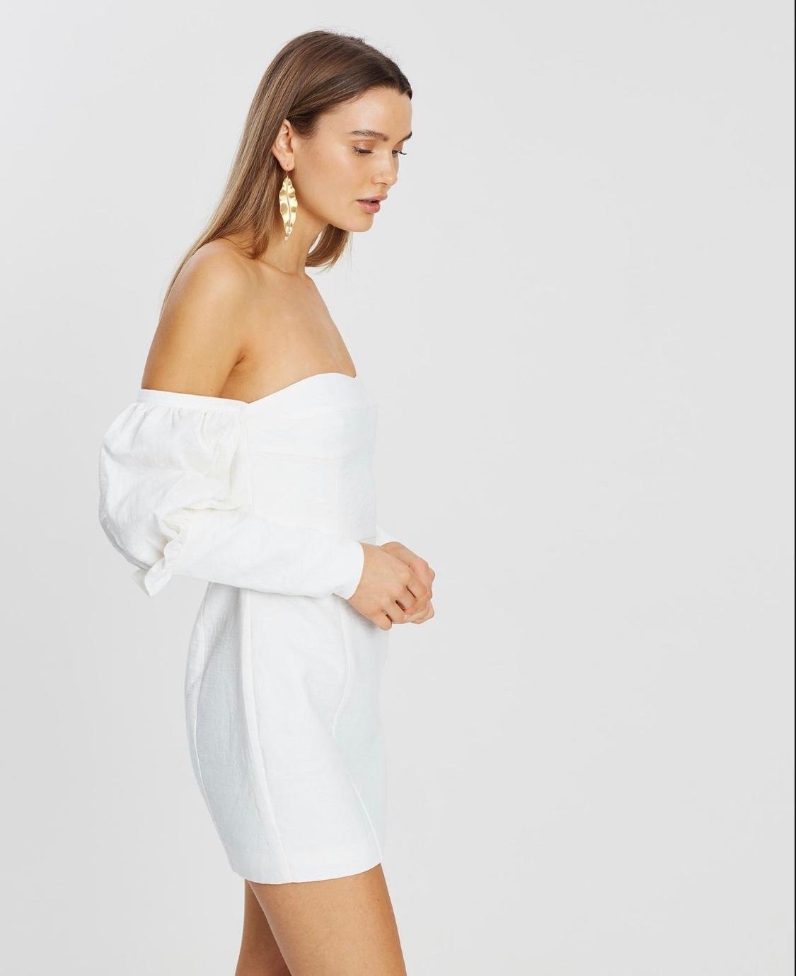 Asilio Off the Shoulder Mini Volume Sleeve Dress size 10 photo 3