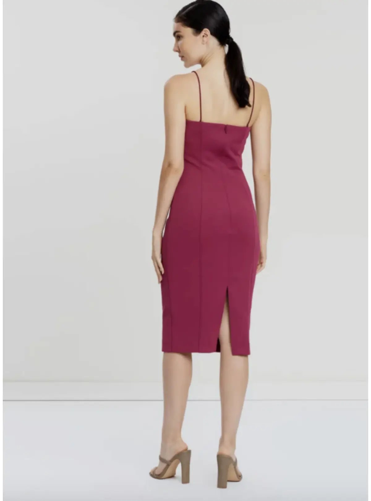Misha Sophie Midi Dress Wine Size AU 12 photo 3