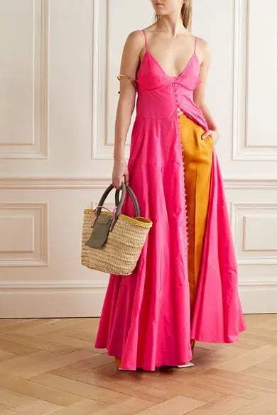 Jaquemus La Robe Manosque Maxi Dress Pink Size 10 photo 3