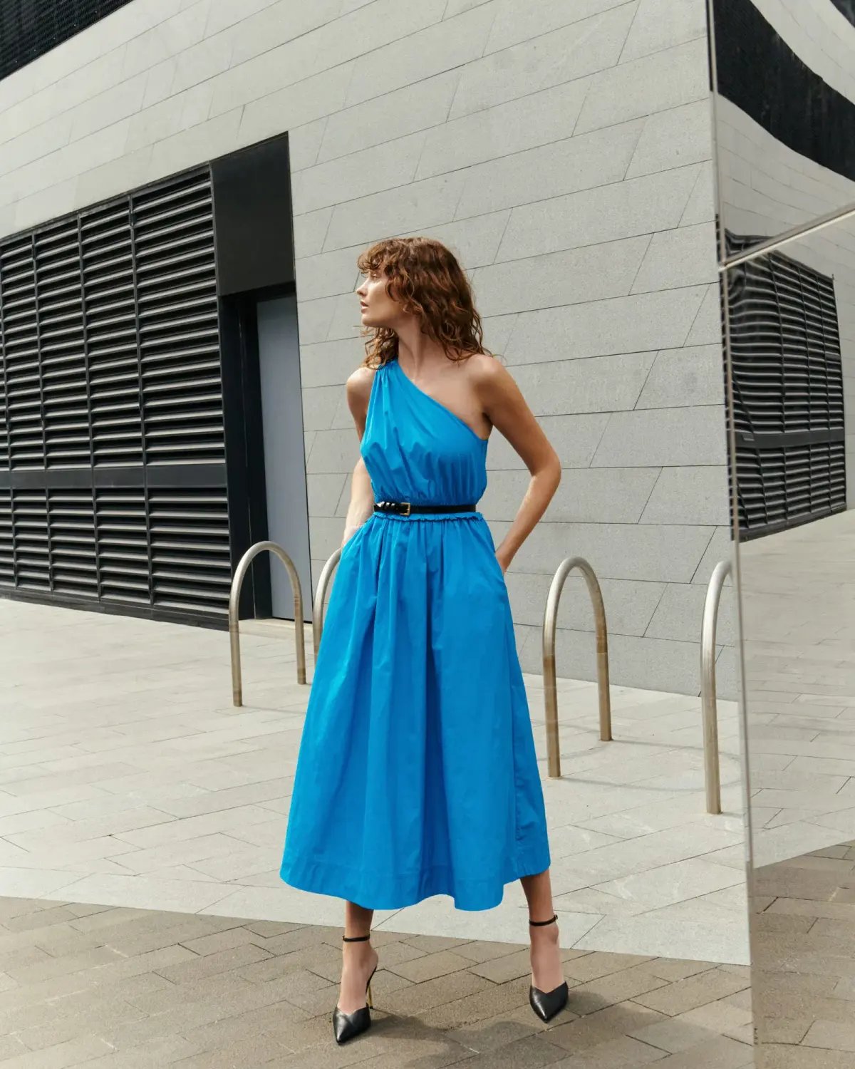 Cue Asymmetric Dress in Blue Size AU 6 photo 4