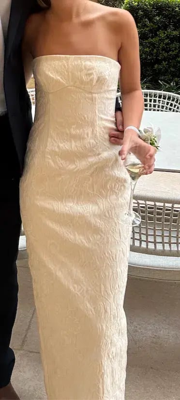 Sir The Label Etienne Column Gown Cloud Jacquard Size 0/AU 6 photo 4