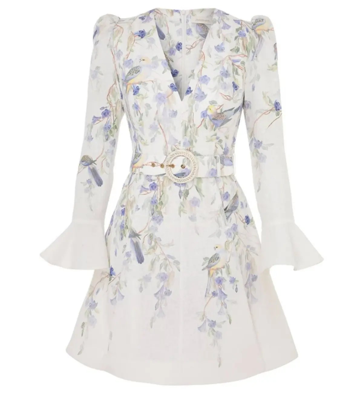 Zimmermann Nutura Mini Dress Blue Birds Size 3 / AU 14 photo 4