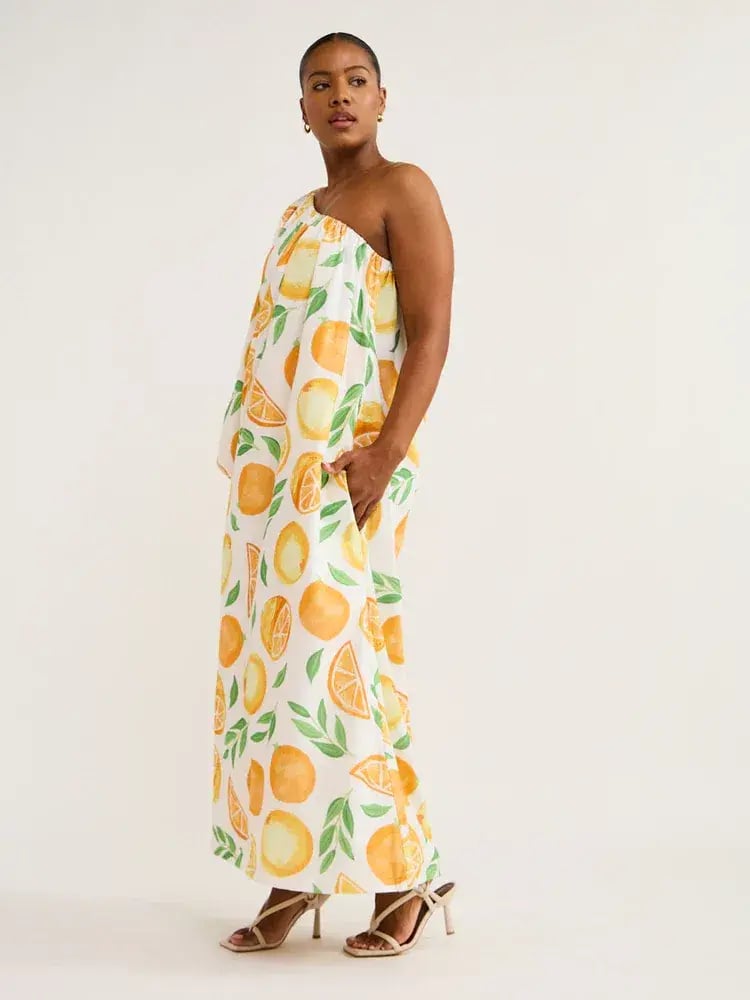 Ambra Maddalena Ophelia Dress in Orange Print Size 12 photo 2