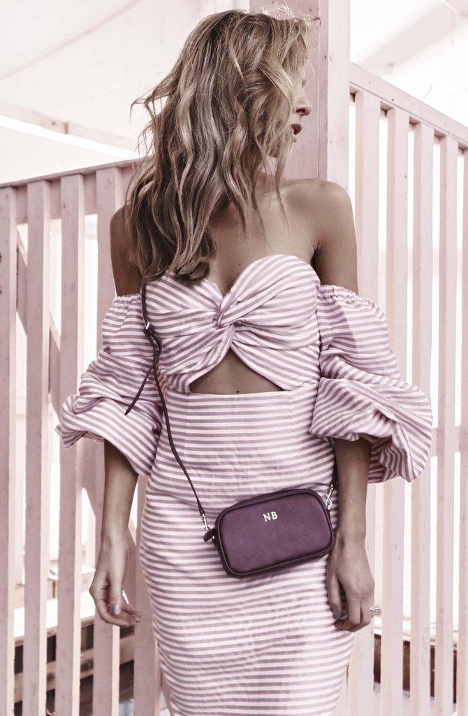 Asilio Candy Eyed Dress Pink White Stripe Size 6 photo 5