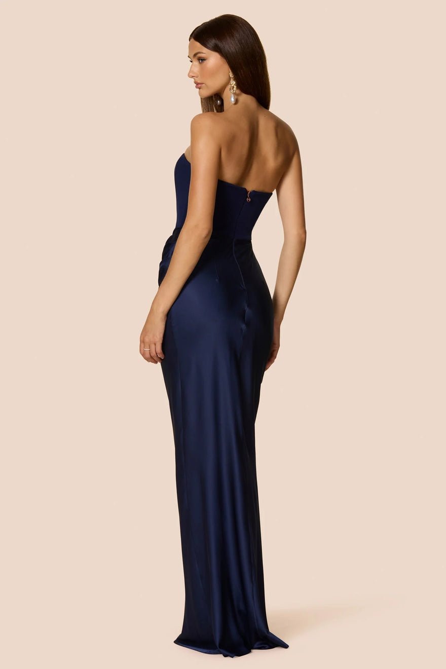 Nookie Chiara Strapless Gown - Navy photo 3