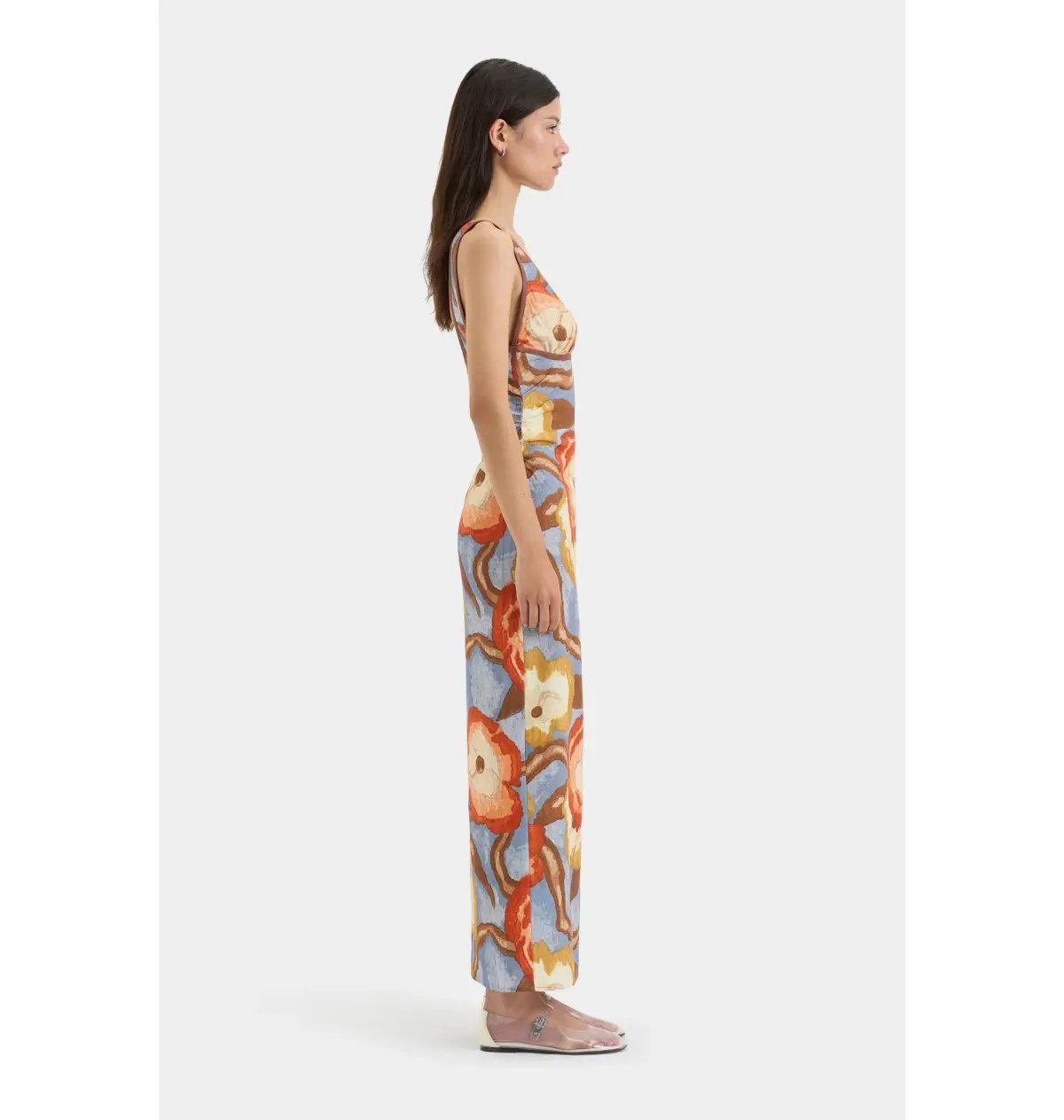 Sir The Label Avery V Neck Midi Dress in Camellia Print Size 4 / AU 14 photo 2