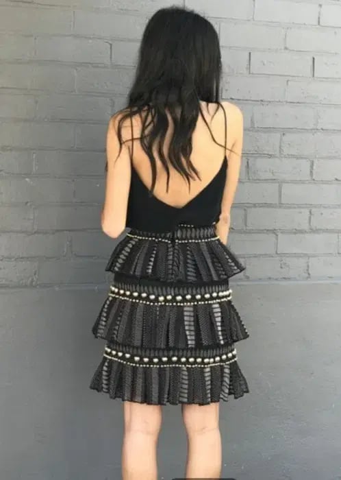 Thurley Crescent Skirt Black Size 10 photo 3