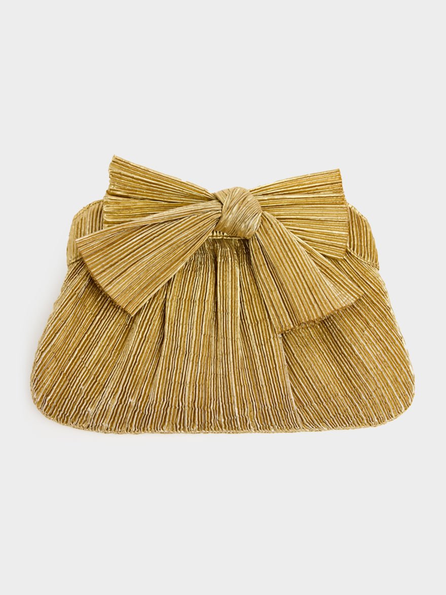 Loeffler Randall Rayne Bow Gold Clutch photo 4