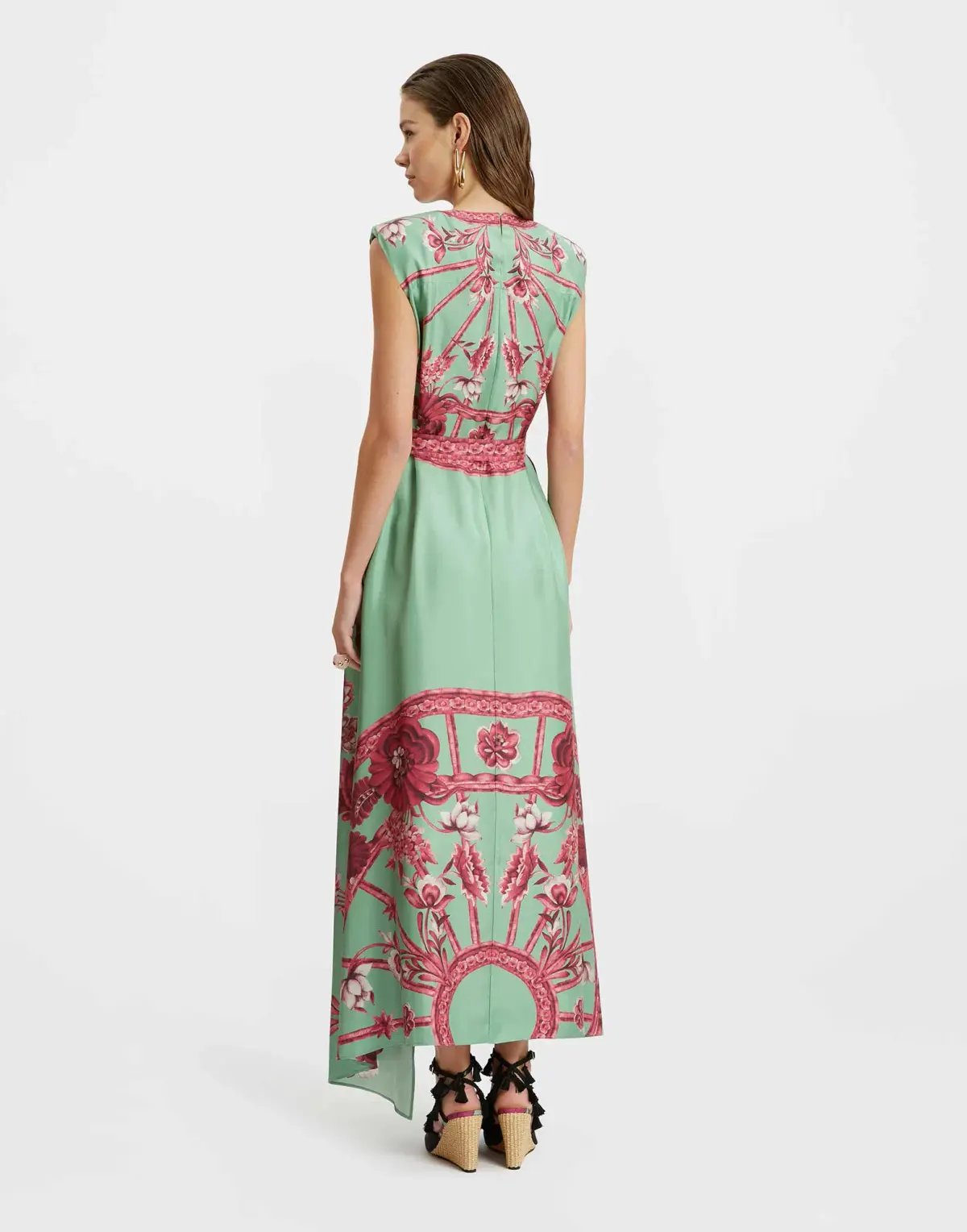 La DoubleJ Zodiac Placee Acquamarine in Silk Twill San Carlo Dress AU 10 photo 3