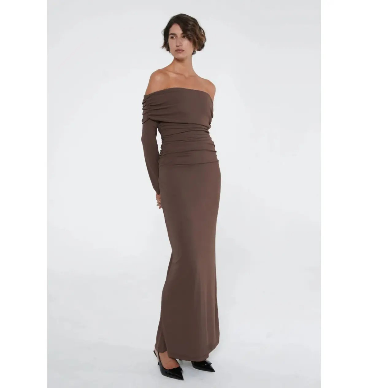 Benni Lorena Maxi Dress Ash Brown Size AU 6 photo 3