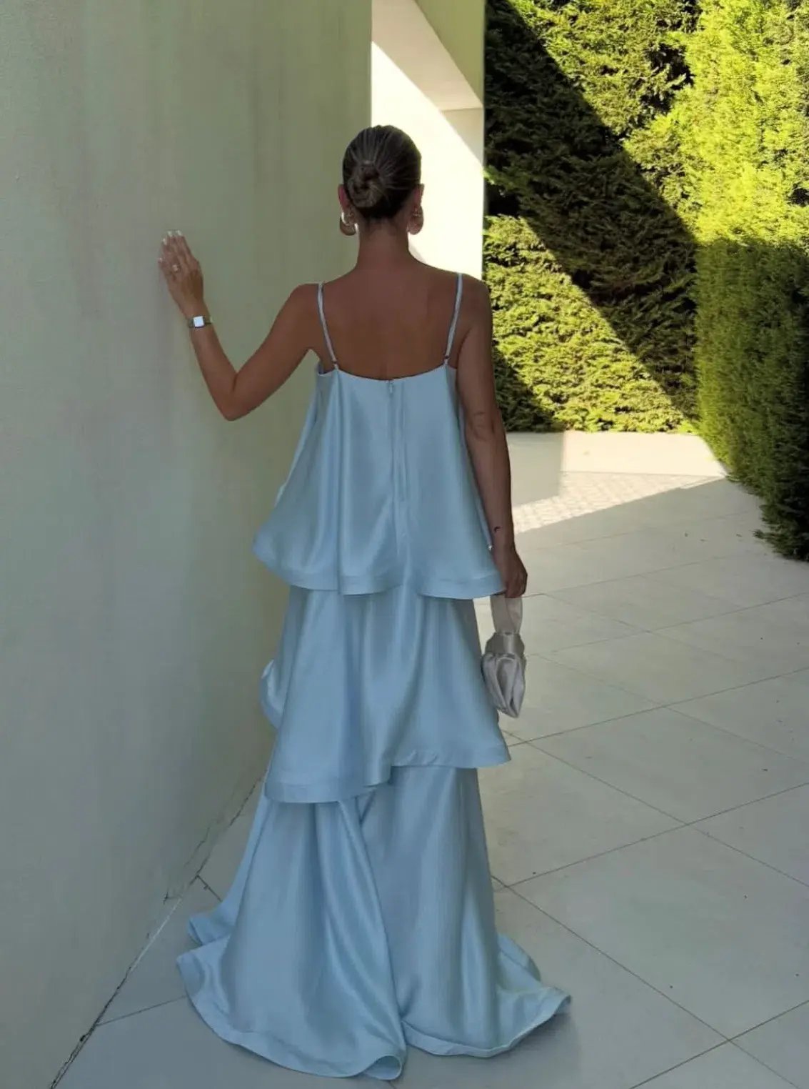 Elliatt Tilly Tiered Maxi Dress size L / 12 Blue photo 3