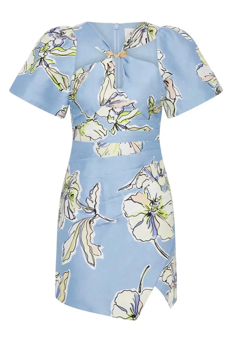 Yeojin Bae Cutout Shoulder Dress Blue Size 6 photo 29