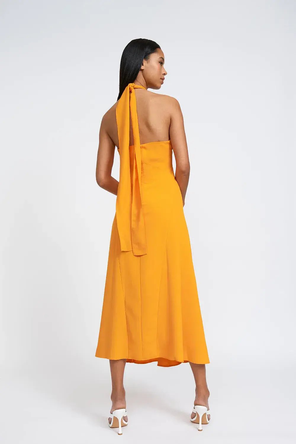 By Johnny Zina Midi Dress Orange Size 6 photo 7