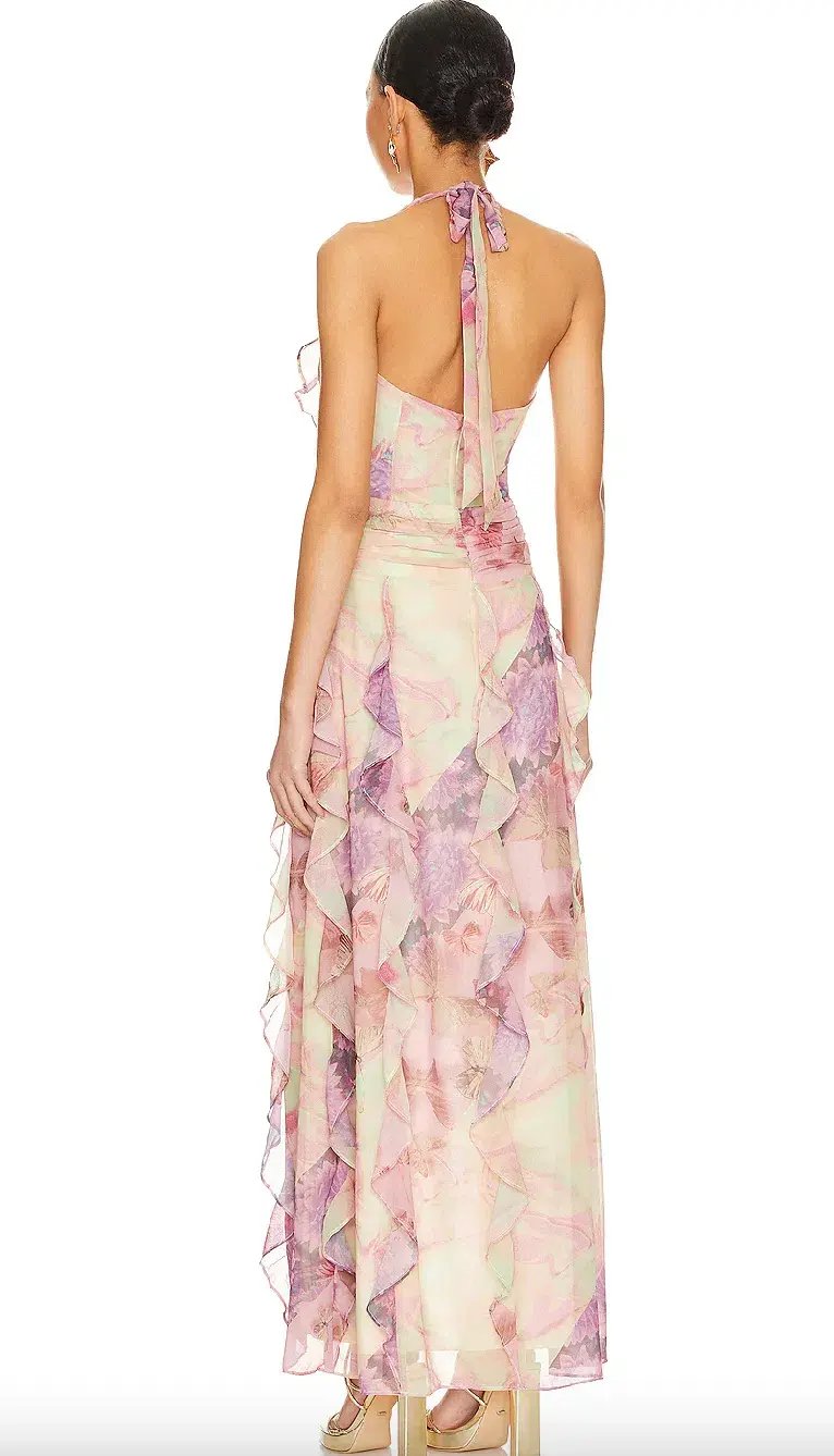 NBD Divya Maxi Dress in Patchwork Multi-colored Size AU 8 photo 3