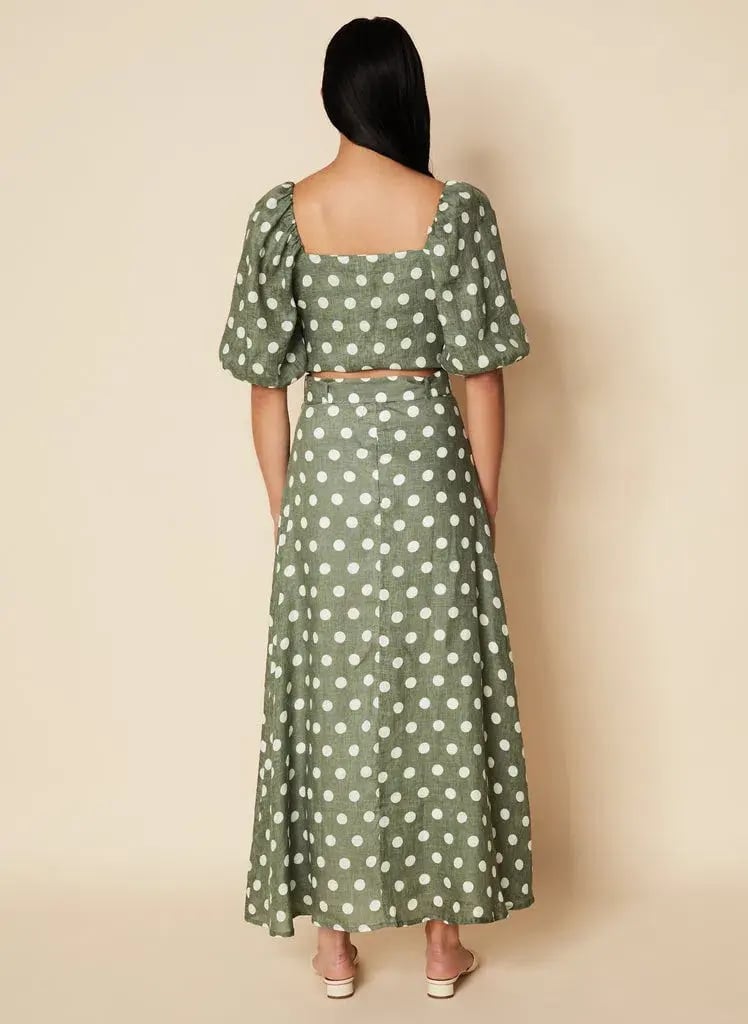 Faithful The Brand Idrisy Top and Devon Midi Skirt Set - Emelda Dot Print photo 5