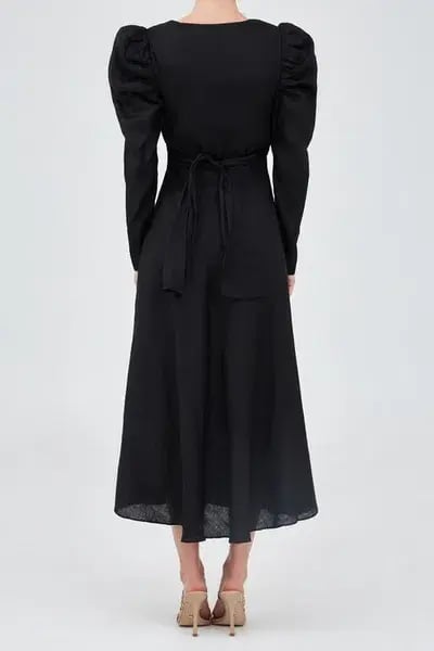 Keepsake the Label I Know Midi Dress Black Size 8 photo 3