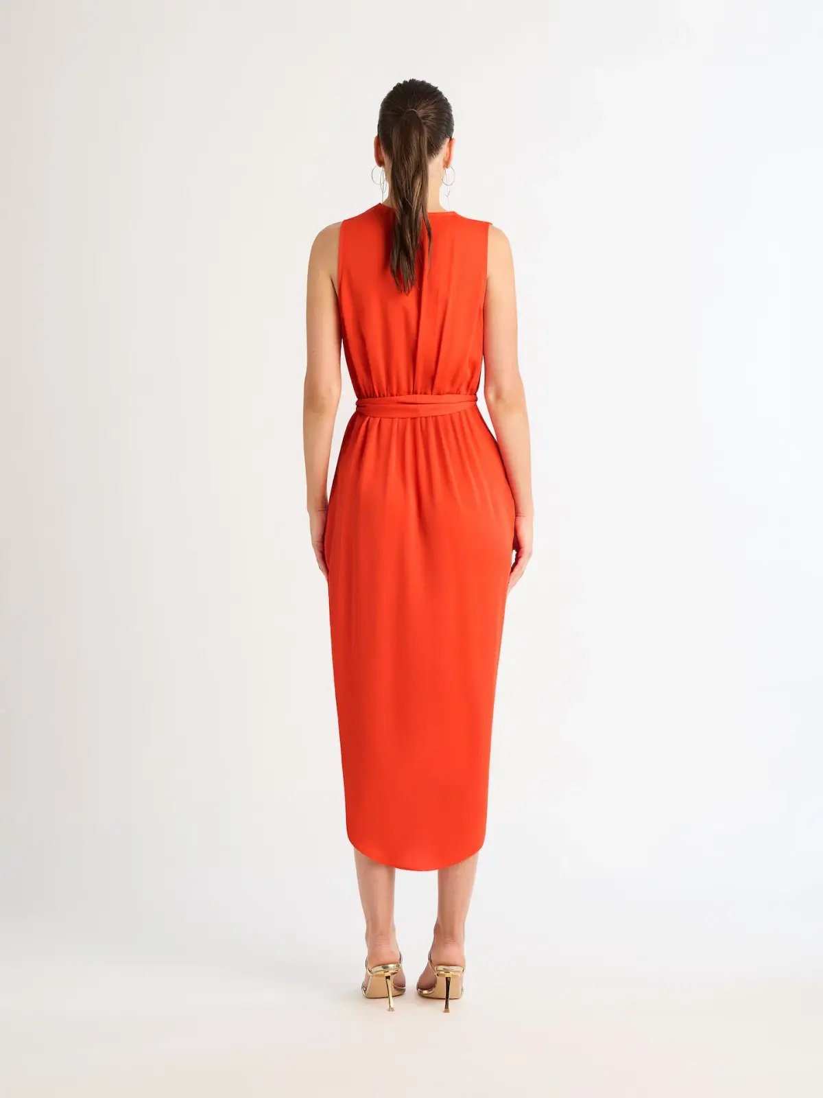 Sheike Saskia Midi Dress Coral Size 16 photo 5