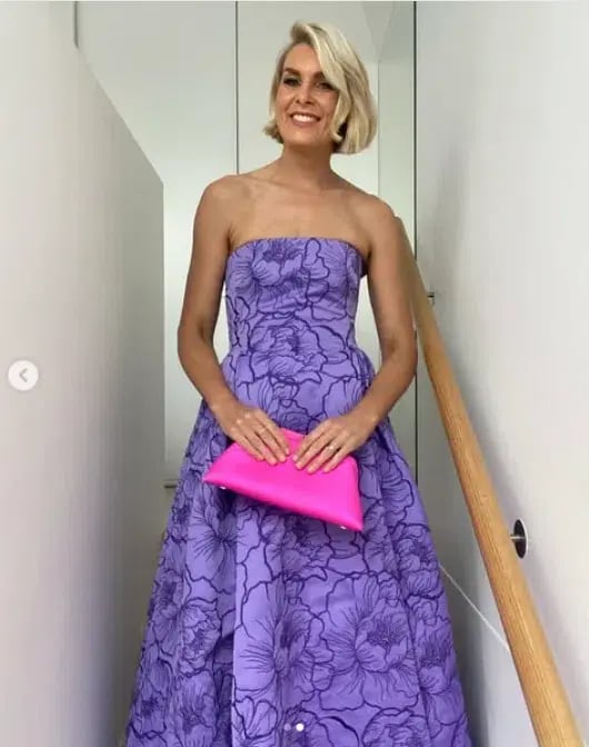 Leo Lin Nora Bustier Maxi Dress in Lavender Size AU 16 photo 6