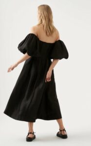 Aje Eugenie Off Shoulder Midi Dress - Black photo 2