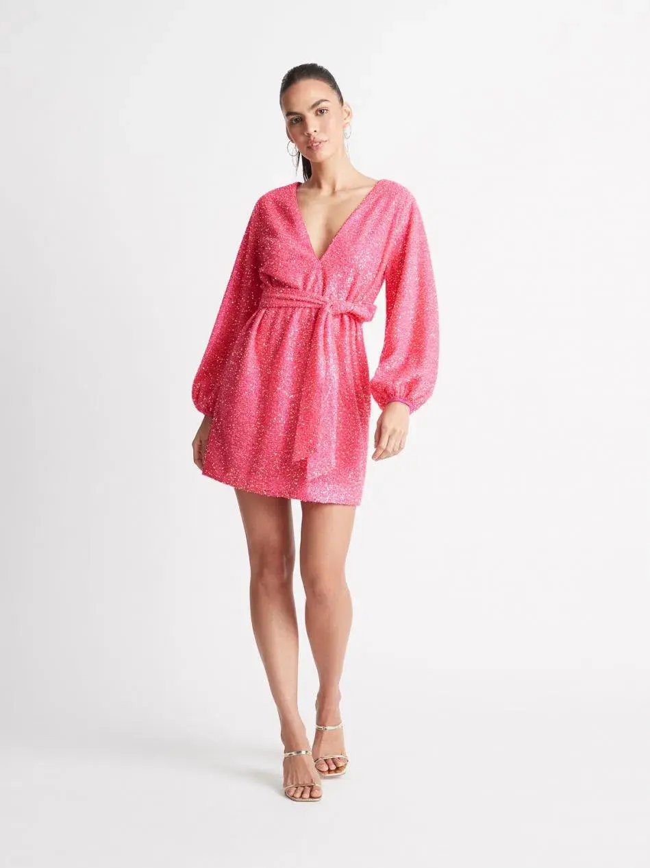Sheike Xanadu Mini Dress Pink Size 14 photo 2