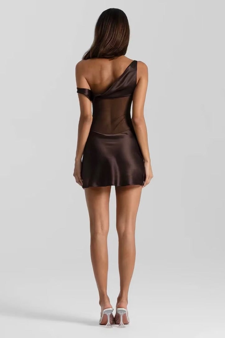 Natalie Rolt Elodie Mini Dress - Espresso photo 3
