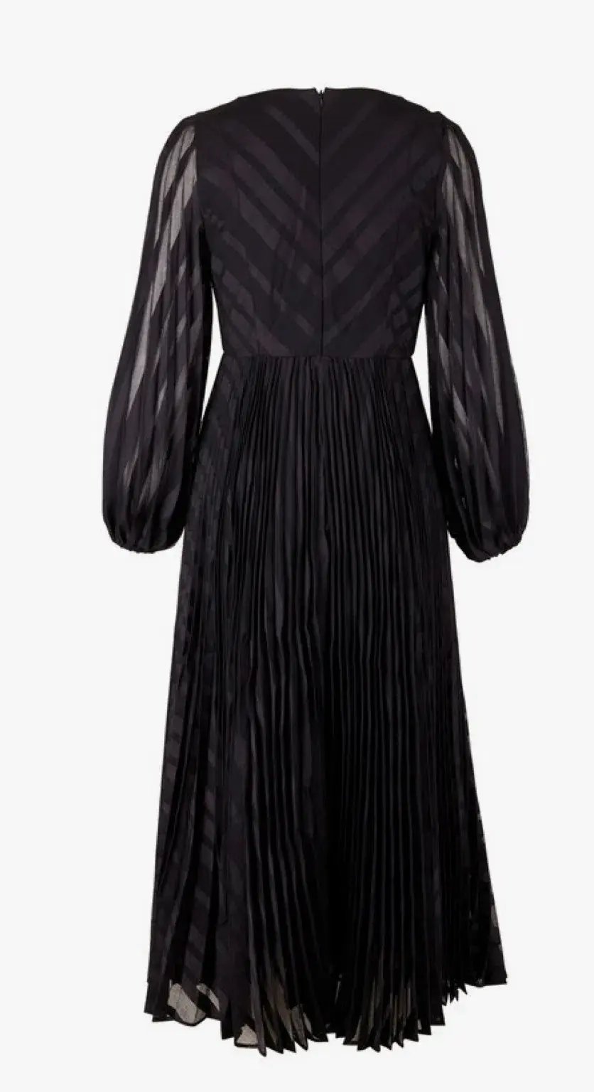 Zimmermann Burnout Sunray Midi Dress Black Size 4 / AU 16 photo 4