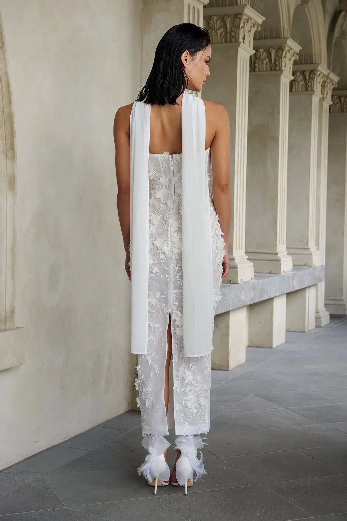 Eliya The Label Paulina Midi Dress White Size 14 photo 5