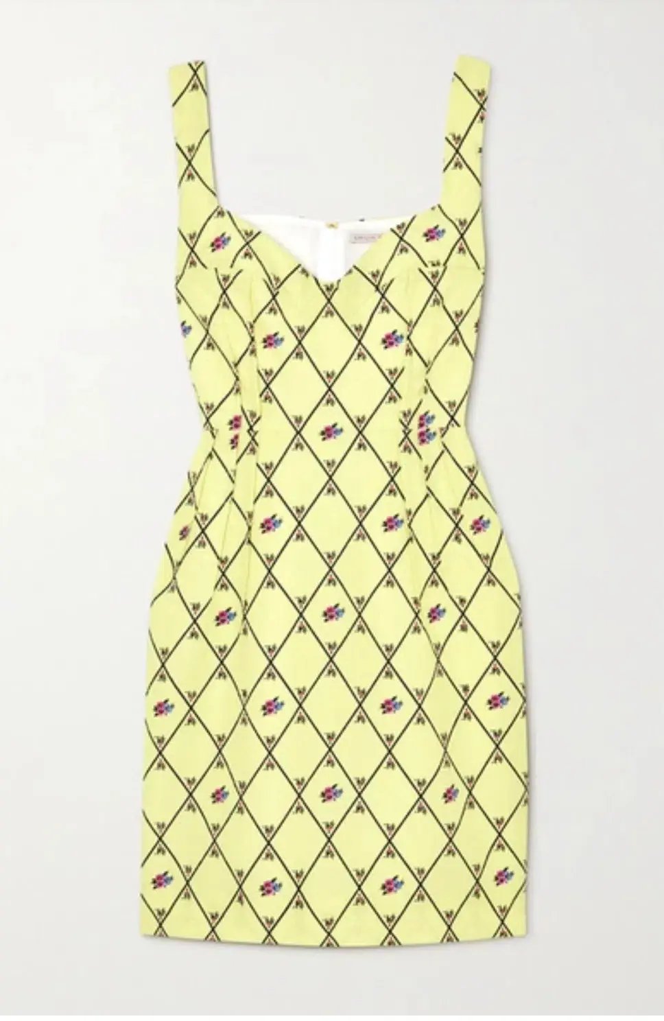 Emilia Wickstead Jude Mini Dress Light Green Printed Size AU 12 photo 3