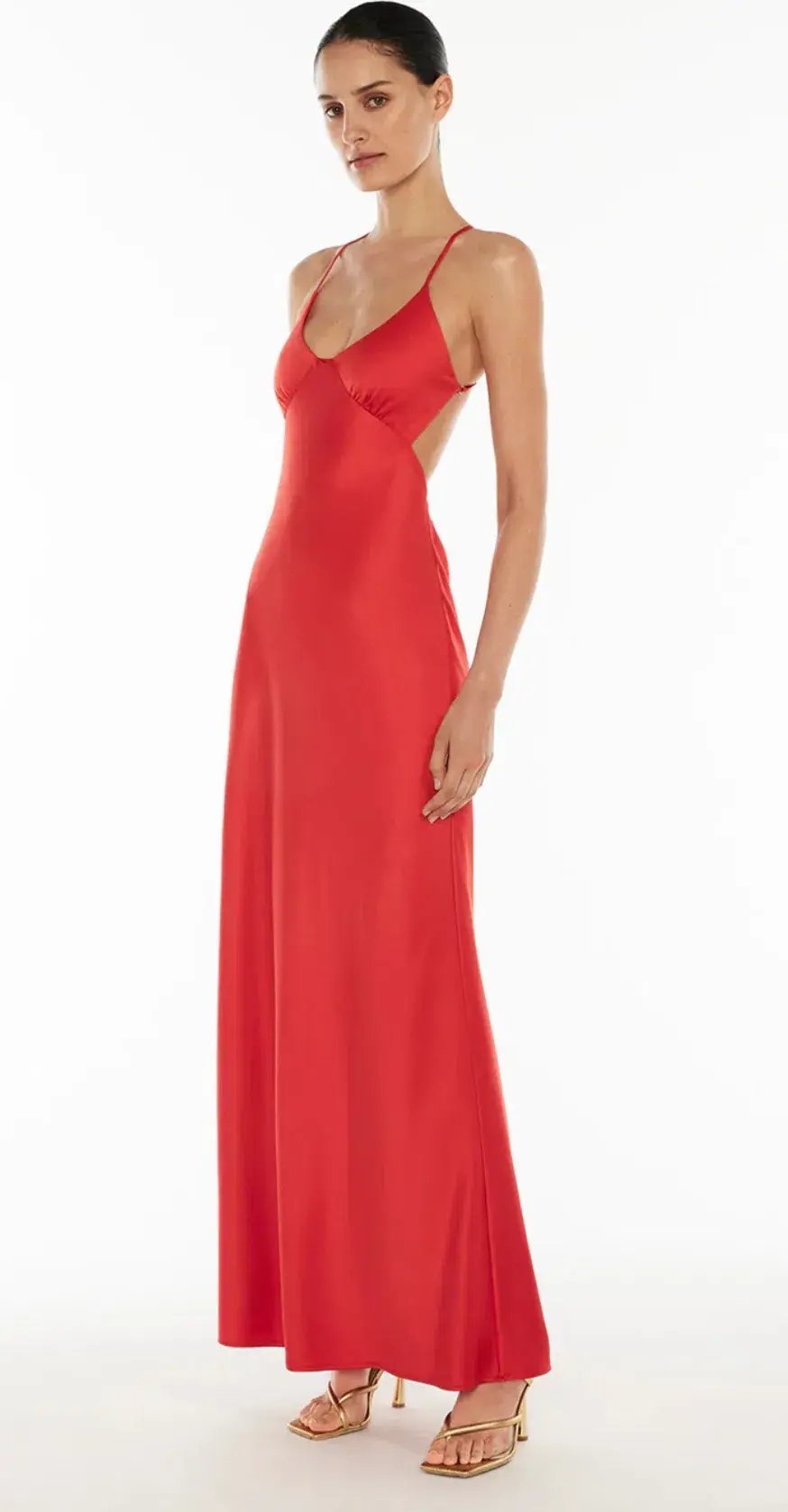 Saturation point slip dress red size 4 photo 2