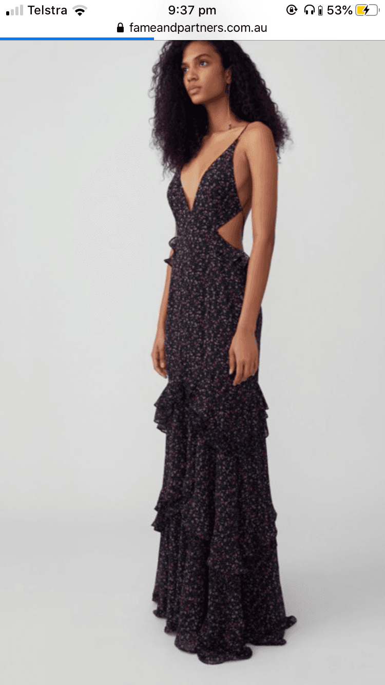 Fame and Partners Mermaid Cut Out Dress Size 8 photo 2