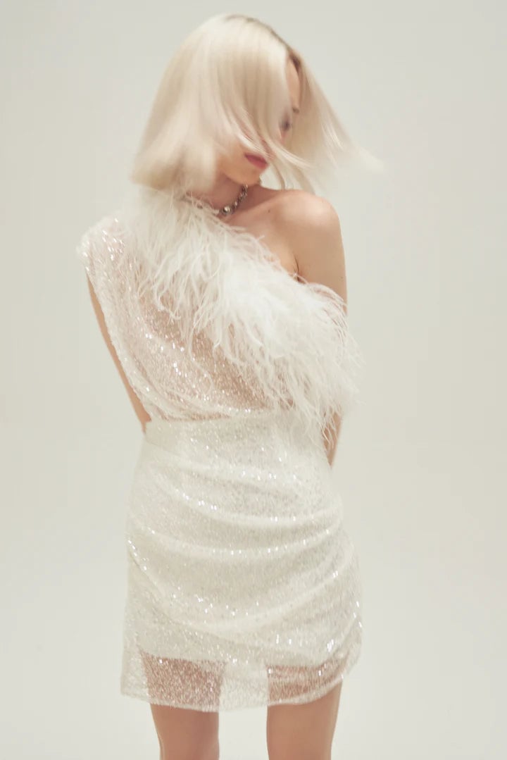 Par Violet End Scene Dress White photo 3