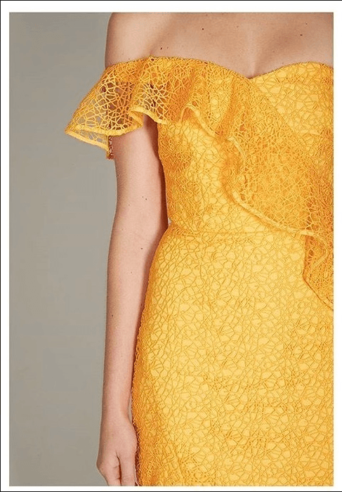 Rebecca Vallance Baha Midi Dress Yellow Size 6 photo 3