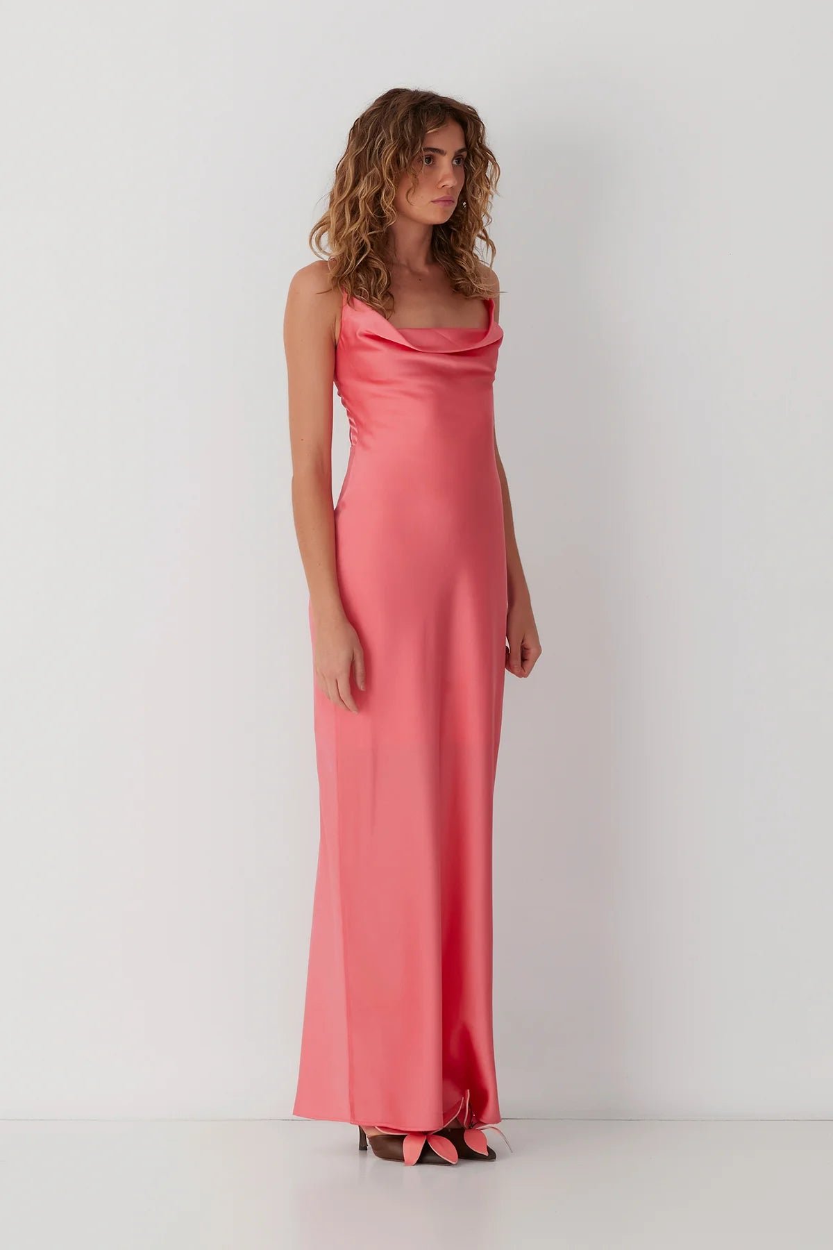 THE WOLF GANG LAS LOLAS MAXI DRESS - CORAL photo 3