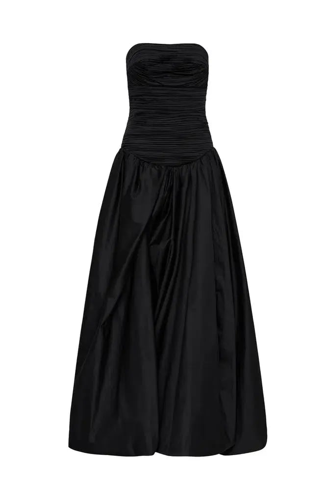 Aje Violette Bubble Maxi Dress Black Size 8 photo 3
