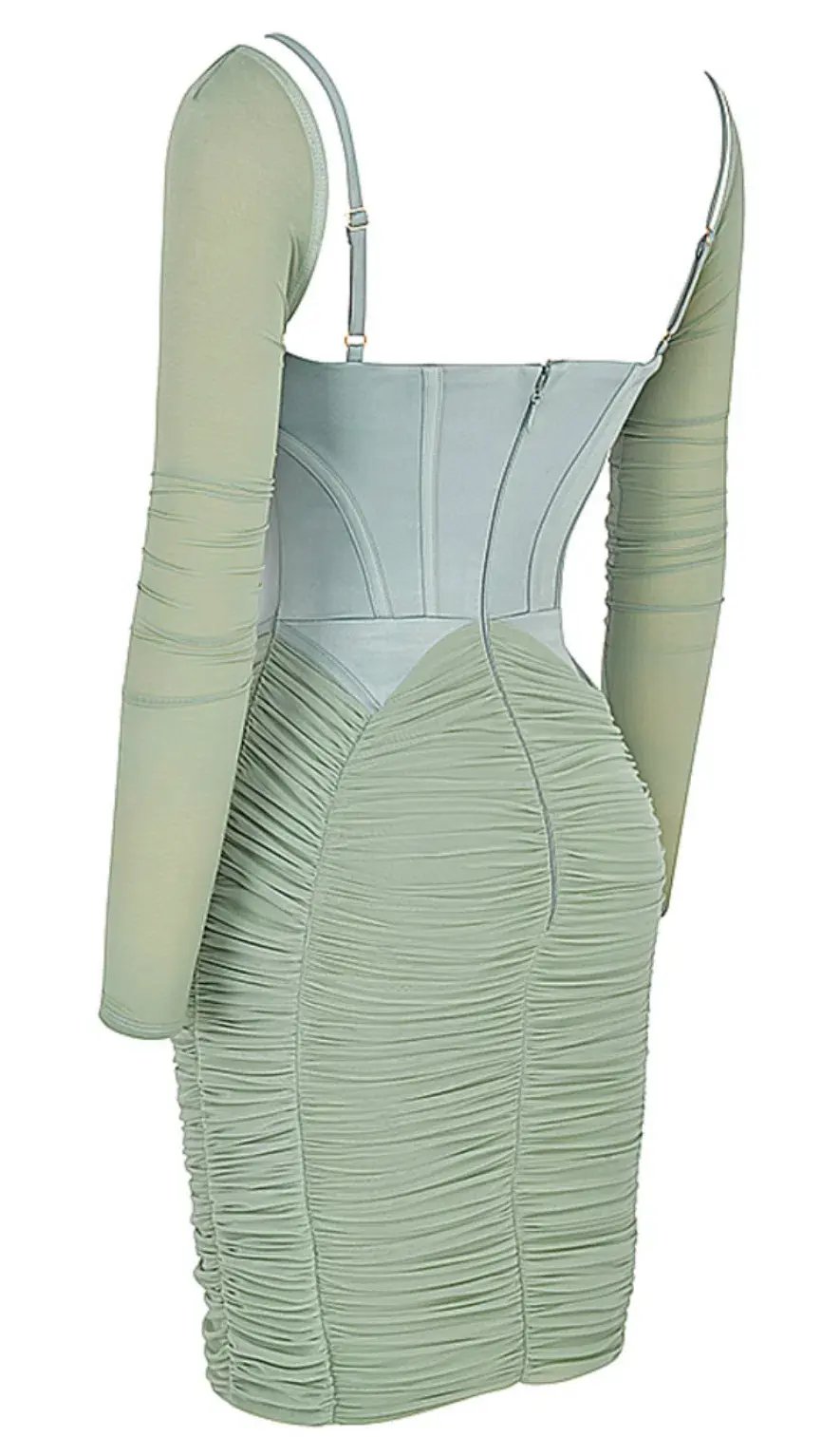 House Of CB Freyja Gathered Corset Dress Green Size XS / AU 6 photo 7