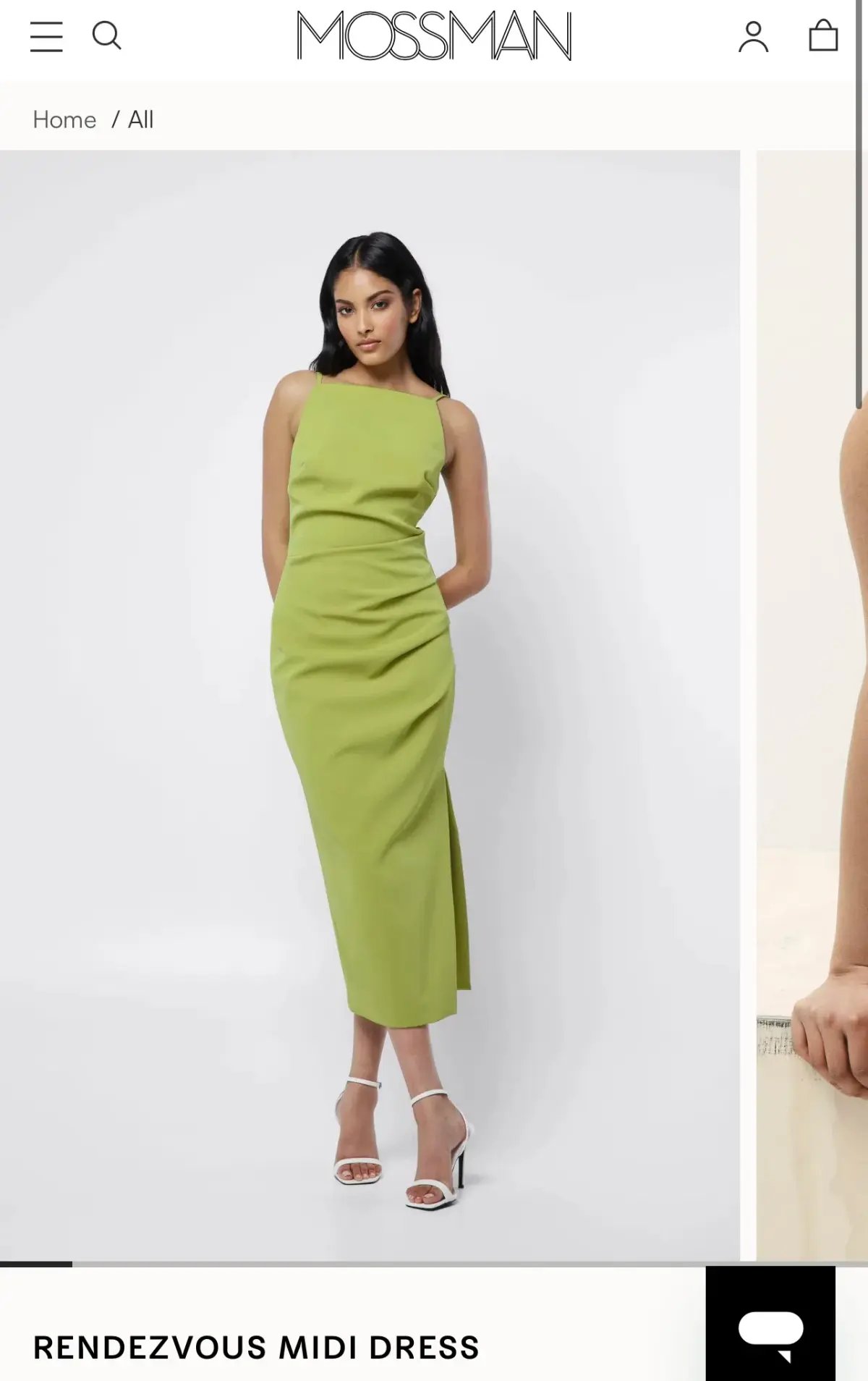 Mossman Rendezvous Midi Dress Green Size 14 photo 2