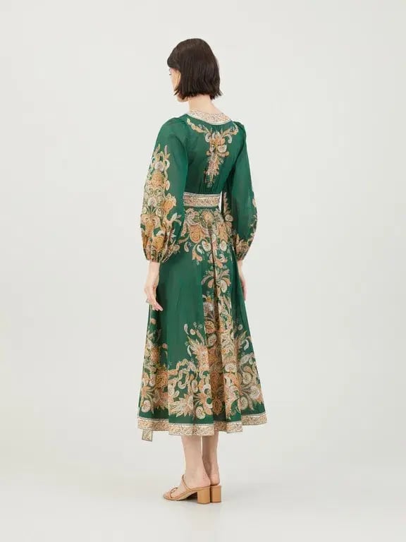 Zimmermann Devi Midi Wrap Green Size AU 4 / AU 16 photo 3