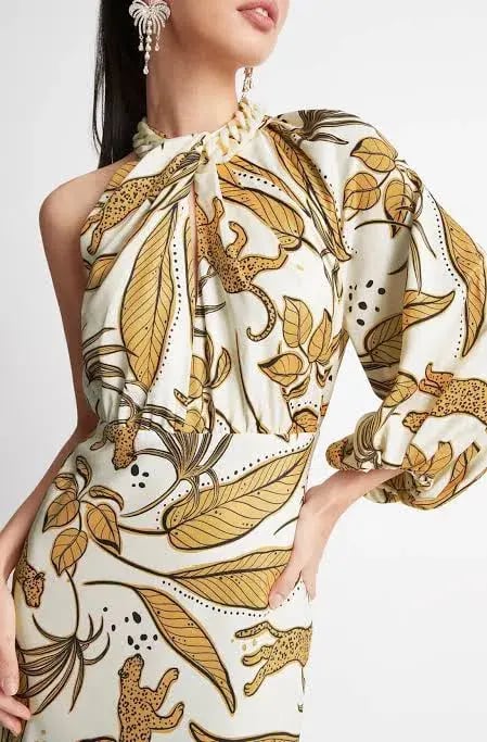 Sheike Cali Jungle Dress White Size AU 10 photo 4