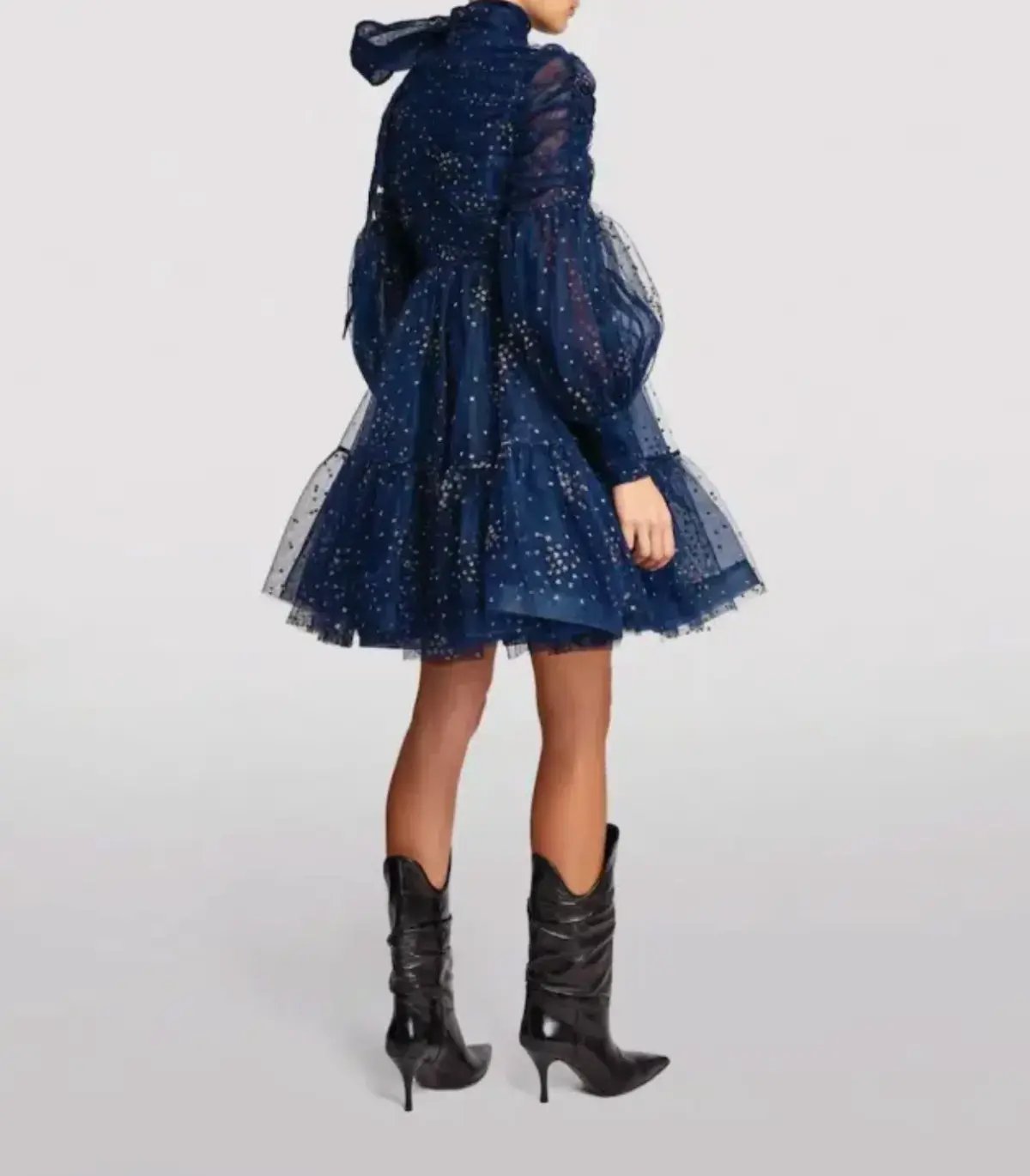 Zimmermann Rhythm Ruched Glitter Mini Dress Navy Size 0P / AU 6 photo 2