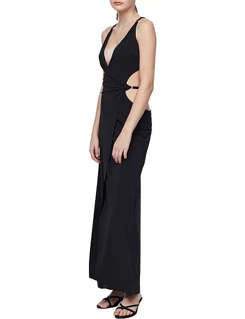 Bec & Bridge Zadie Wrap Maxi Dress Black Size 10 photo 2