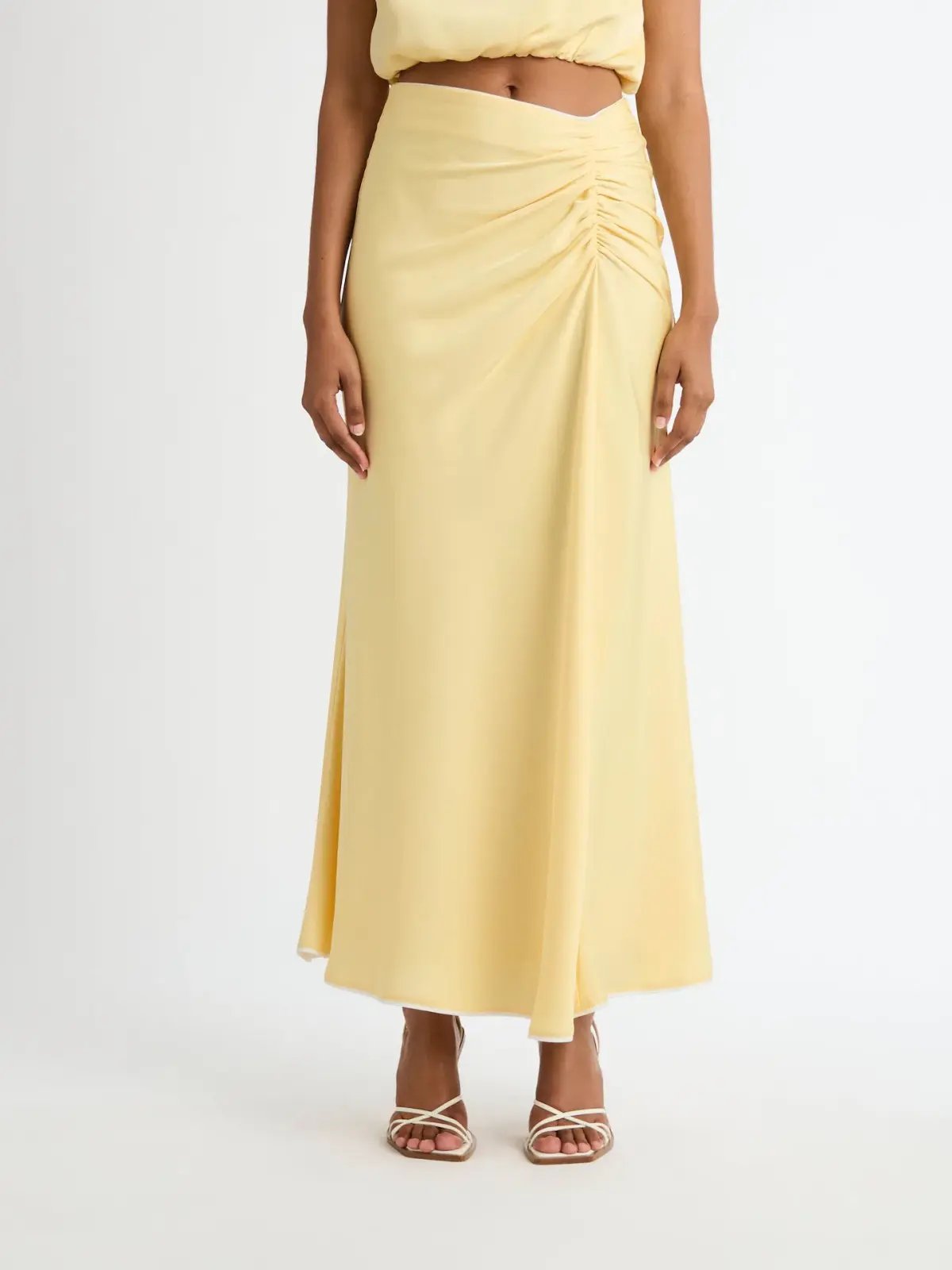 Sheike Milani Top & Skirt Set Lemon Yellow Size L / AU 12 photo 4