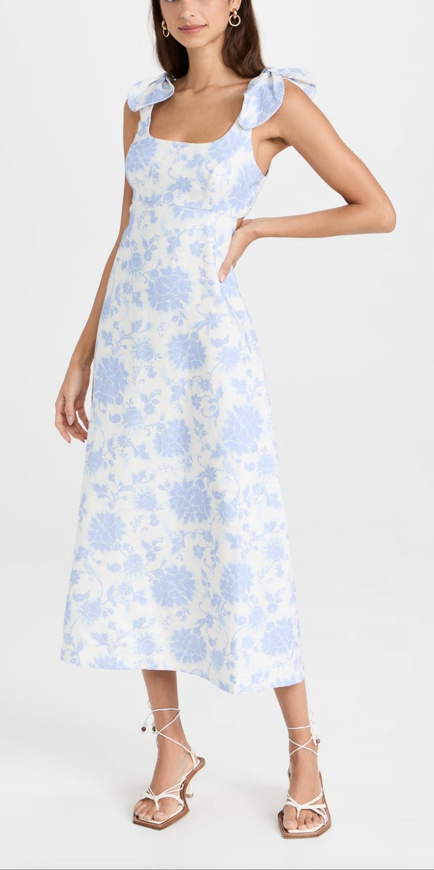 Zimmermann Postcard Open Back Floral-print Linen Midi Dress photo 4