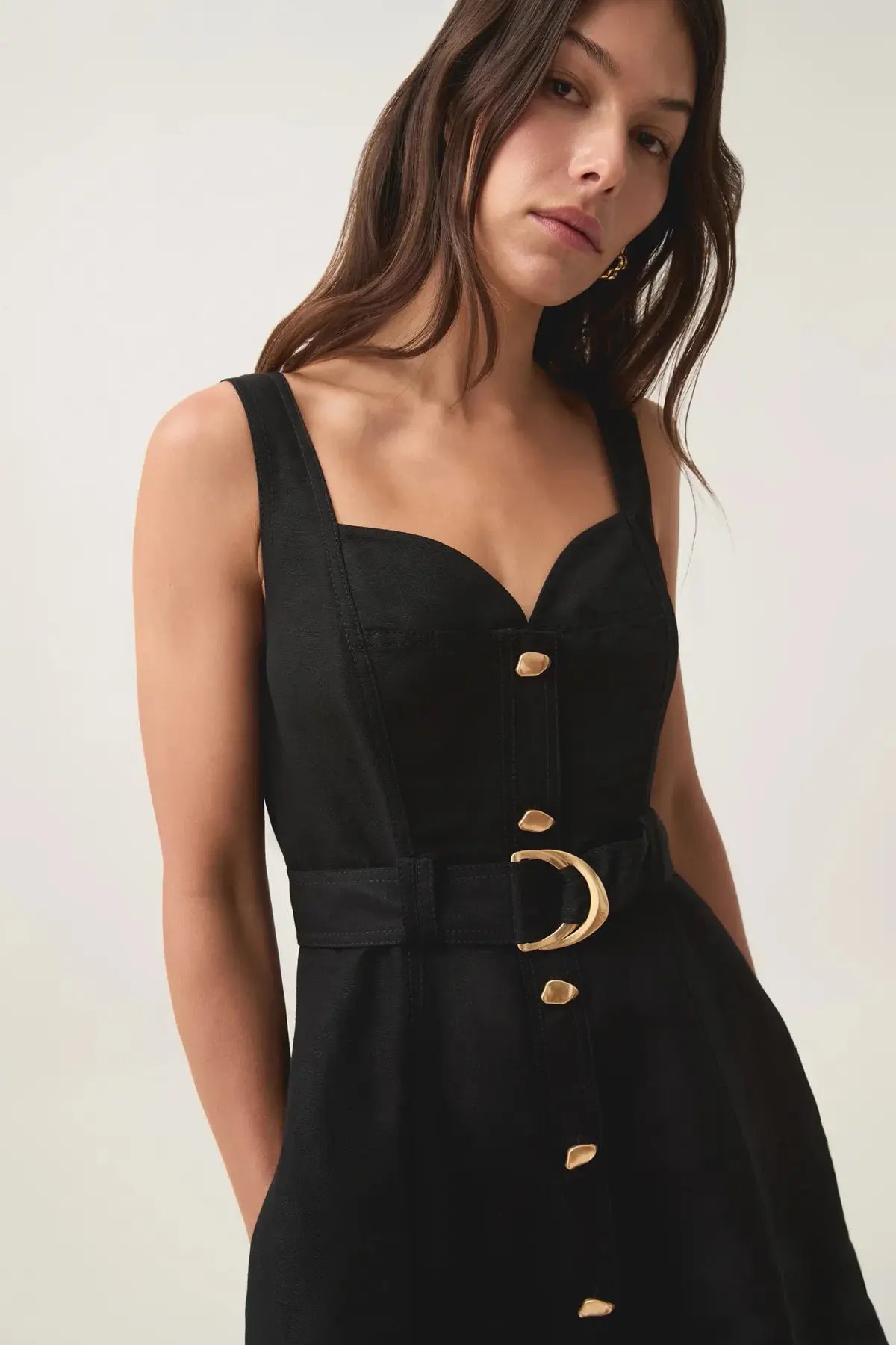 Aje Clay Belted Mini Dress / Black / Size 14 photo 3