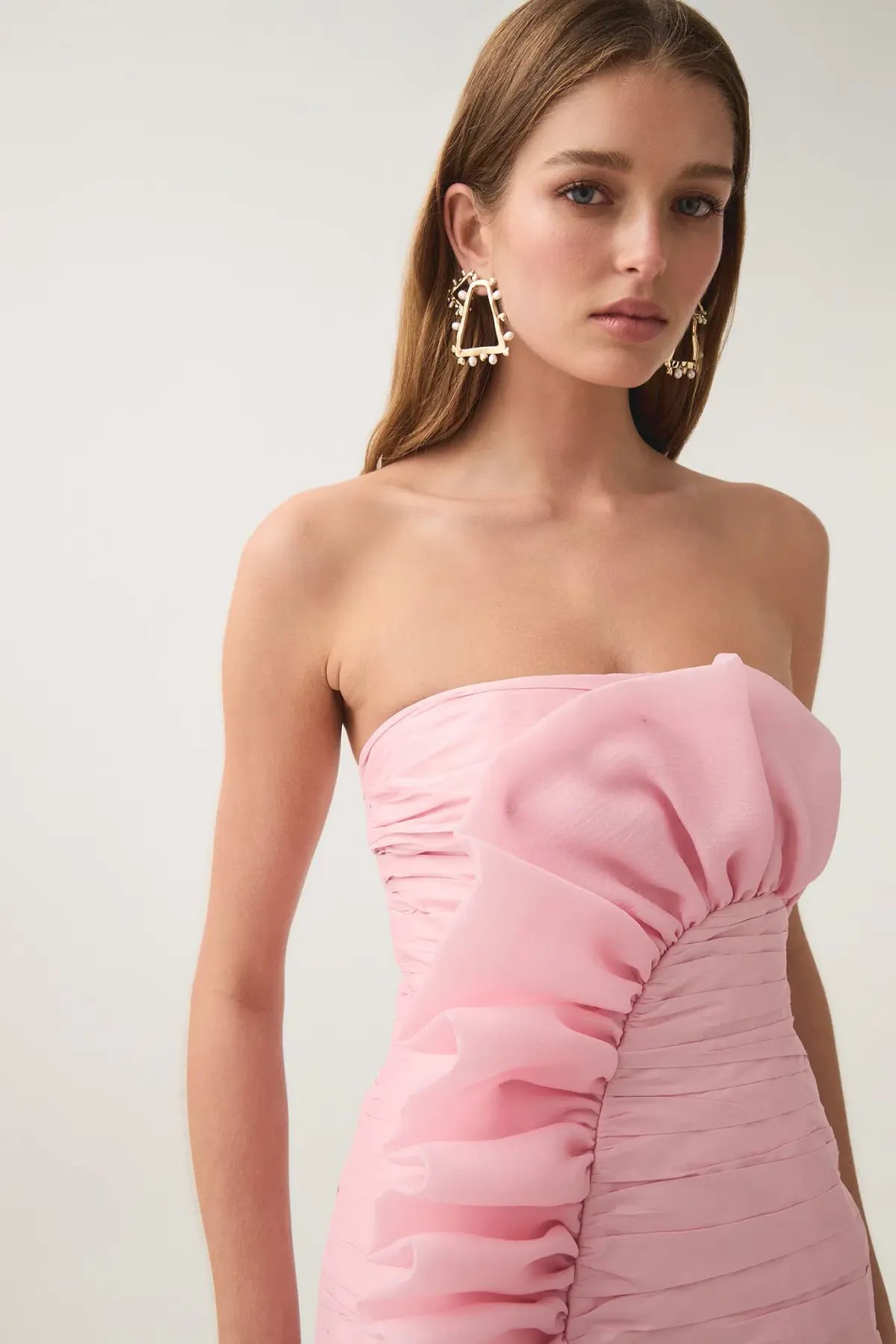 Aje Telma Ruffle Mini Dress Pink Quartz Size 10 photo 2