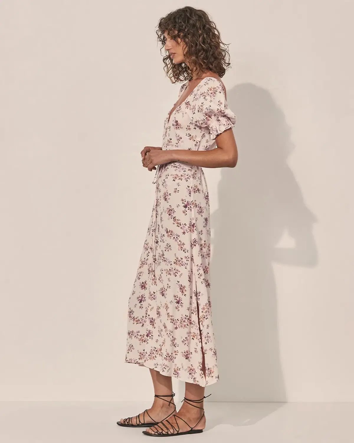 Kivari Edie Button Through Midi Dress Floral Size 16 photo 2