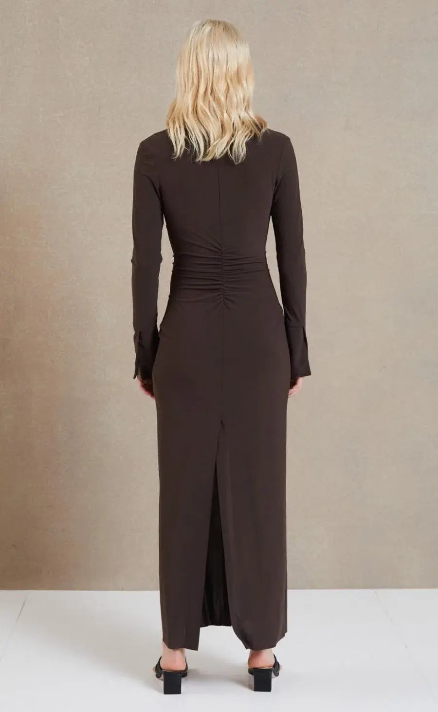 Bec & Bridge Sylvia Long Sleeve Maxi Dress Cognac Size 8 photo 2